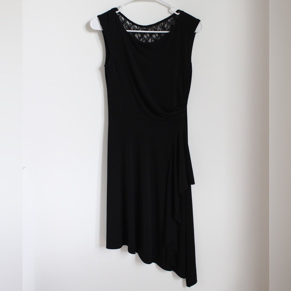 London Times- Black Asymmetrical Dress